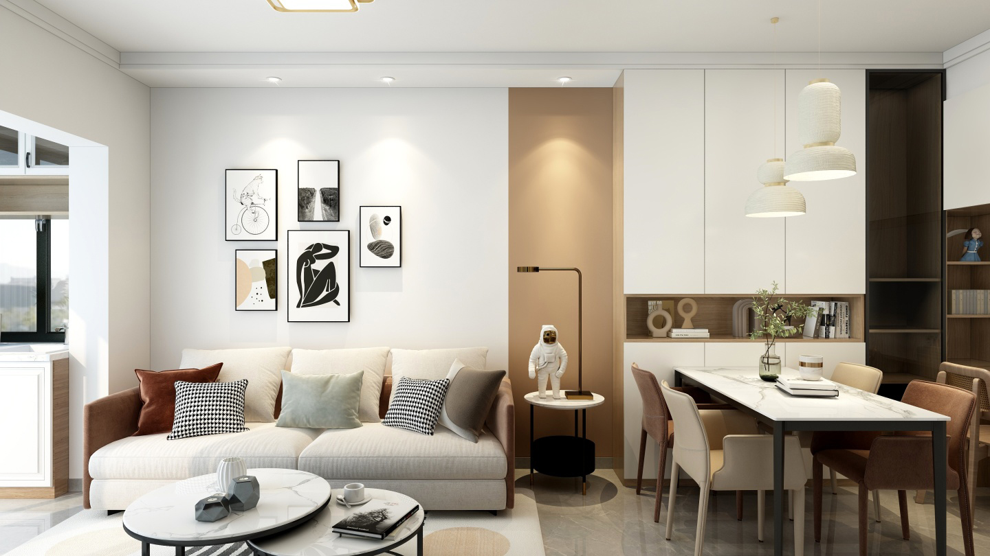 68m² 四口之家空间榨干术：入户还能这样改？-进门就是书桌！