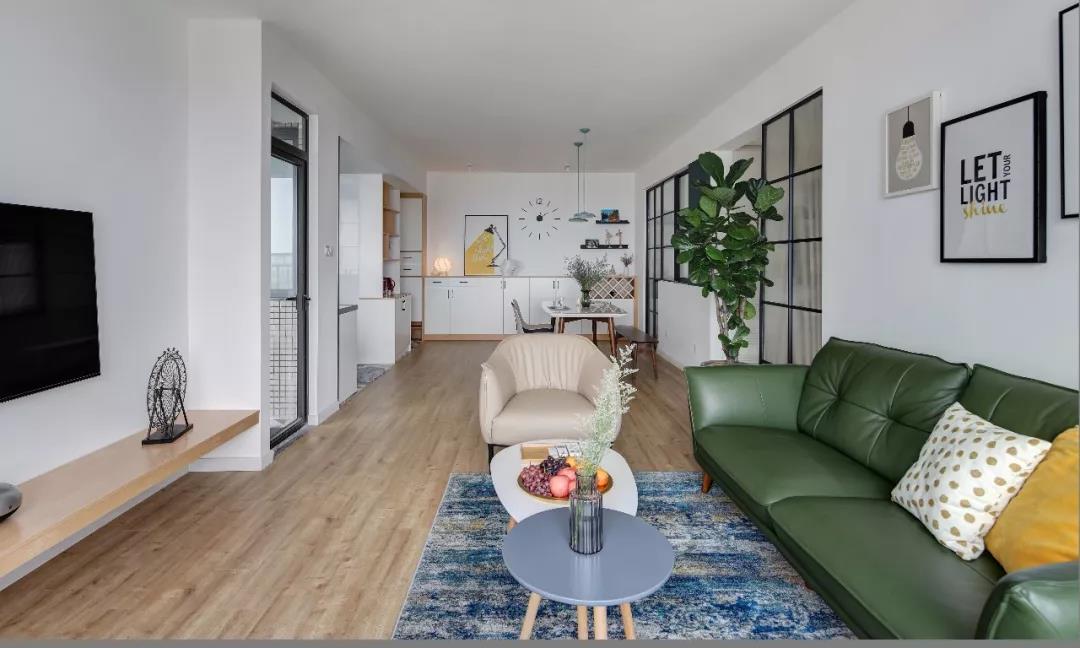 120㎡北欧风格新房装修，飘窗+壁龛实用惬意！