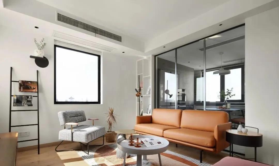 【红杉树装饰】80㎡简约混搭风格，玻璃隔断超有格调！