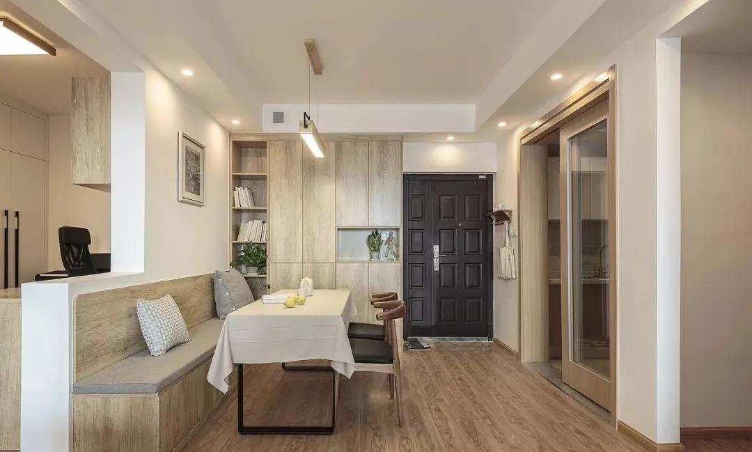 【红杉树装饰】98㎡现代原木风，卡座餐厅这样设计真棒！