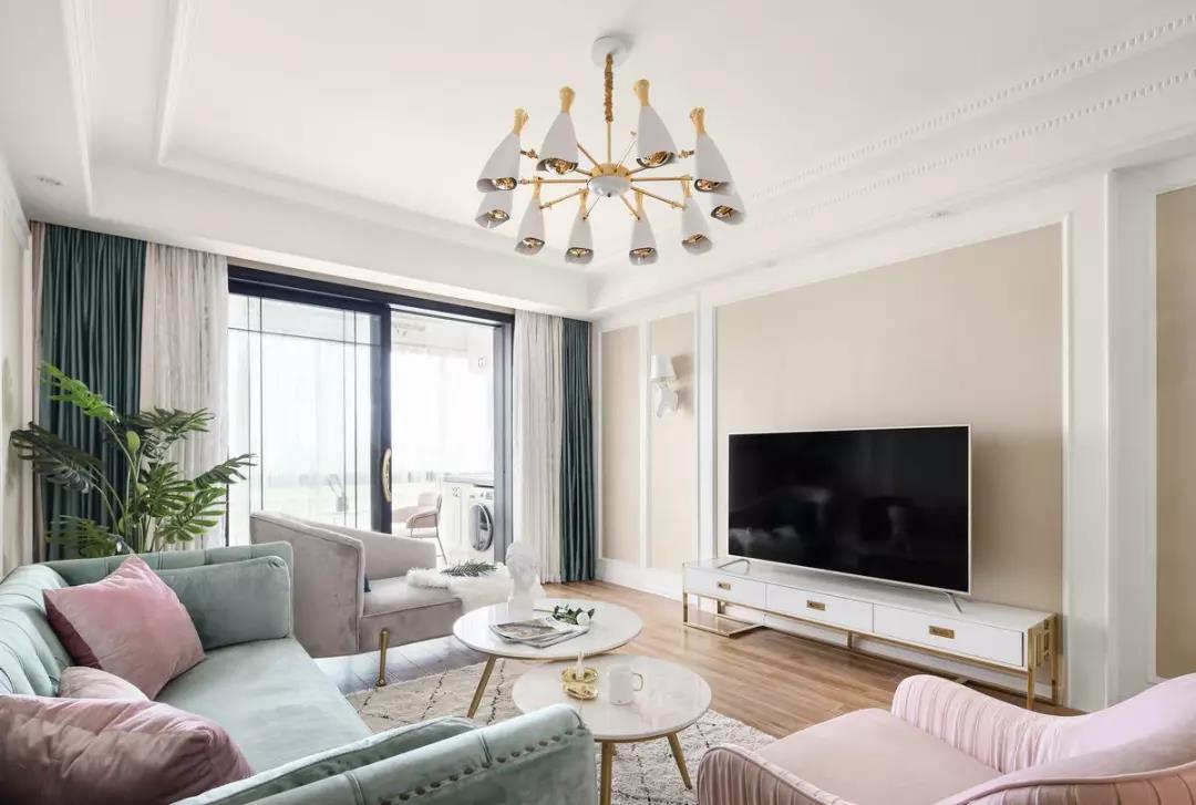 【红杉树装饰】129㎡简约风，杏仁色空间，显得优雅大方