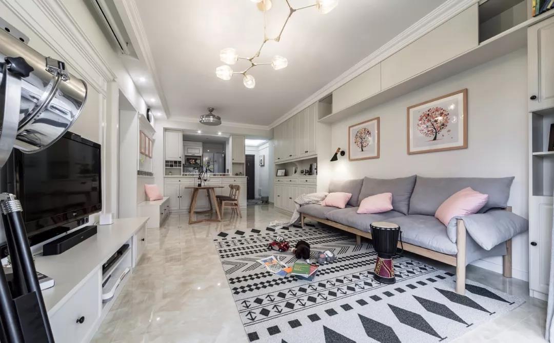 【红杉树装饰】104平现代简约三居室，只是改了几堵墙，就让房子实用多了！