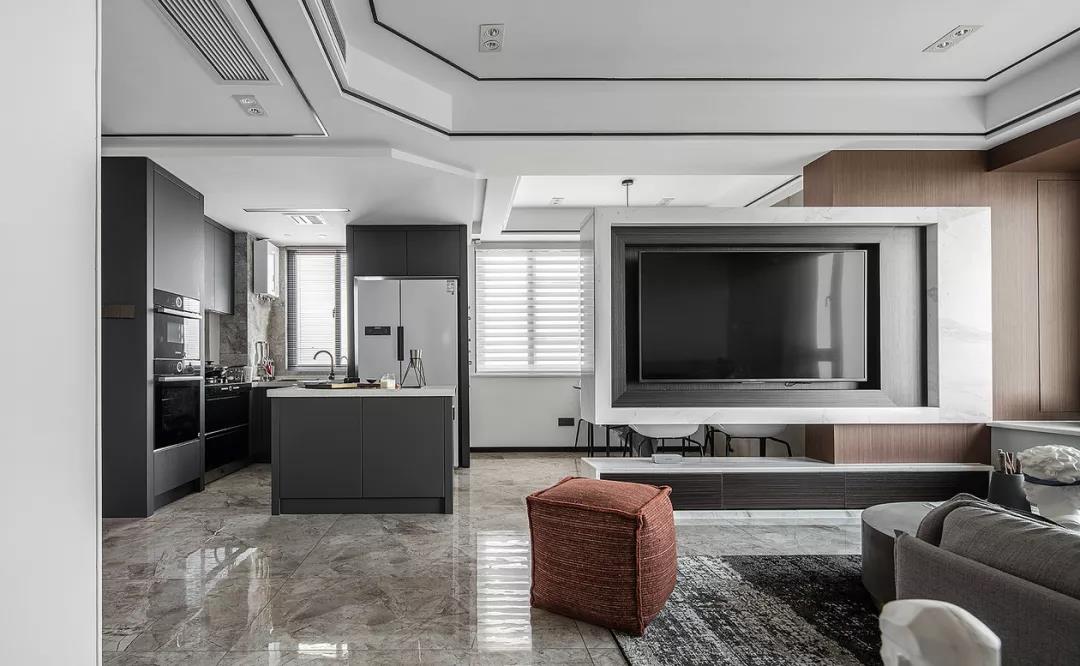 【红杉树装饰】107平的现代风两房，动线布置非常合理，邻居都夸装得棒！