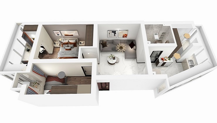 【红杉树装饰】观塘小区现代简约小户型