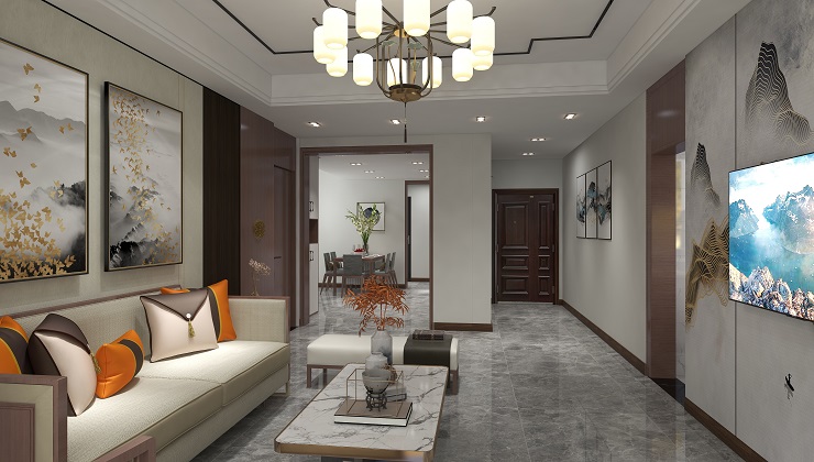 【红杉树装饰】金山小区中式风格 大户型