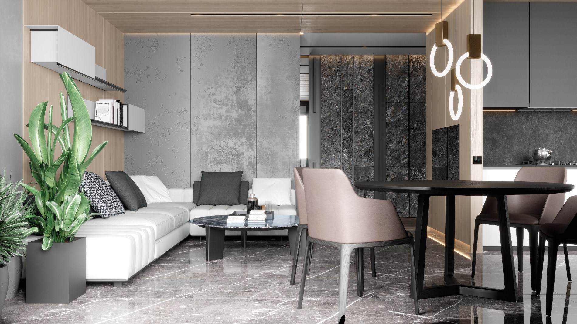 两居室现代极简风全屋设计